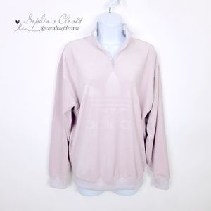 Adidas Originals Velvet Half-Zip Top Lavender
